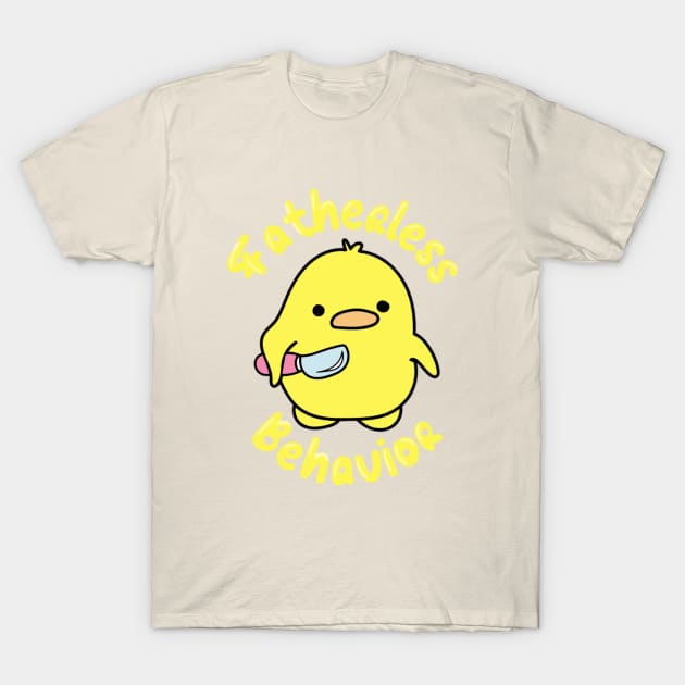 Fatherless Behavior Knife Duck T-Shirt by Manut WongTuo